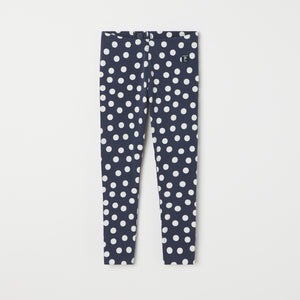 Polka Dot Print Kids Leggings from Polarn O. Pyret kidswear. Nordic kids clothes made from sustainable sources.