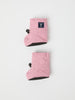 Pink Shell Fleece Lined Baby Booties from the Polarn O. Pyret kidswear collection. Quality kids clothing made to last.