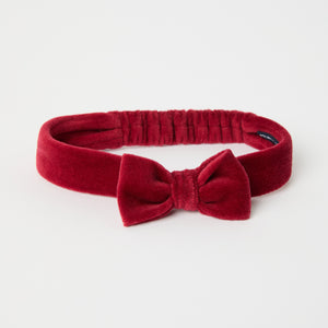 Red Velour Hair Band from the Polarn O. Pyret kidswear collection. Clothes made using sustainably sourced materials.