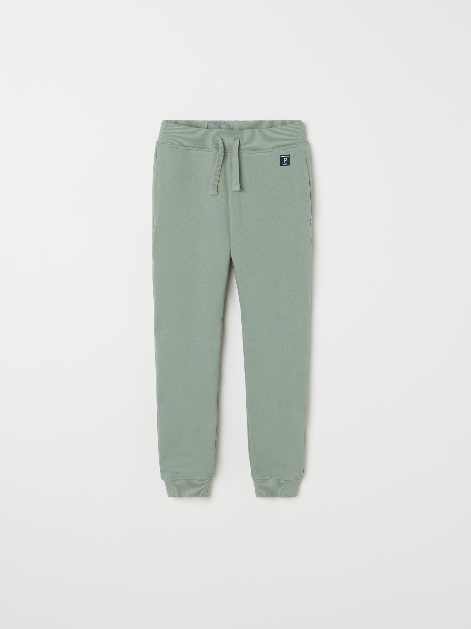 Green Kids Joggers from Polarn O. Pyret kidswear. Ethically produced kids clothing.