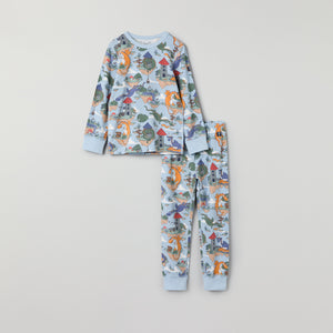 Dragon Print Kids Pyjamas from Polarn O. Pyret kidswear. Ethically produced kids clothing.