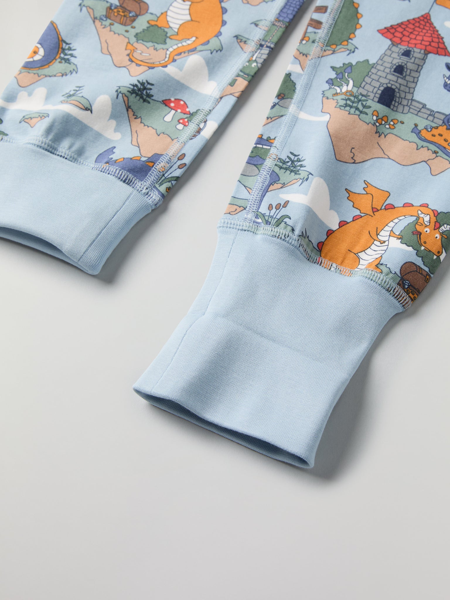 Dragon Print Kids Pyjamas from Polarn O. Pyret kidswear. Ethically produced kids clothing.