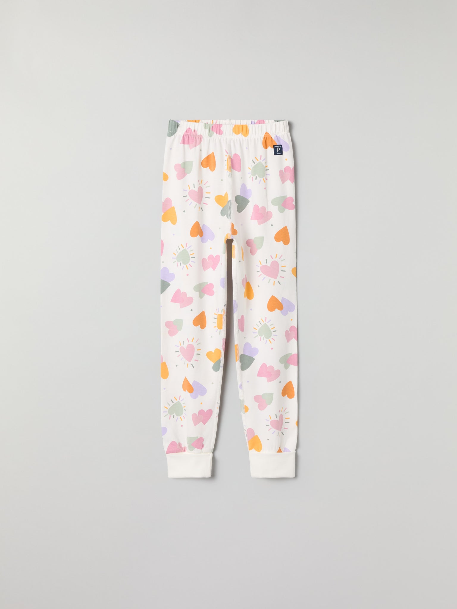 Heart Print Kids Pyjamas from Polarn O. Pyret kidswear. Clothes made using sustainably sourced materials.