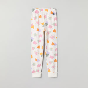 Heart Print Kids Pyjamas from Polarn O. Pyret kidswear. Clothes made using sustainably sourced materials.