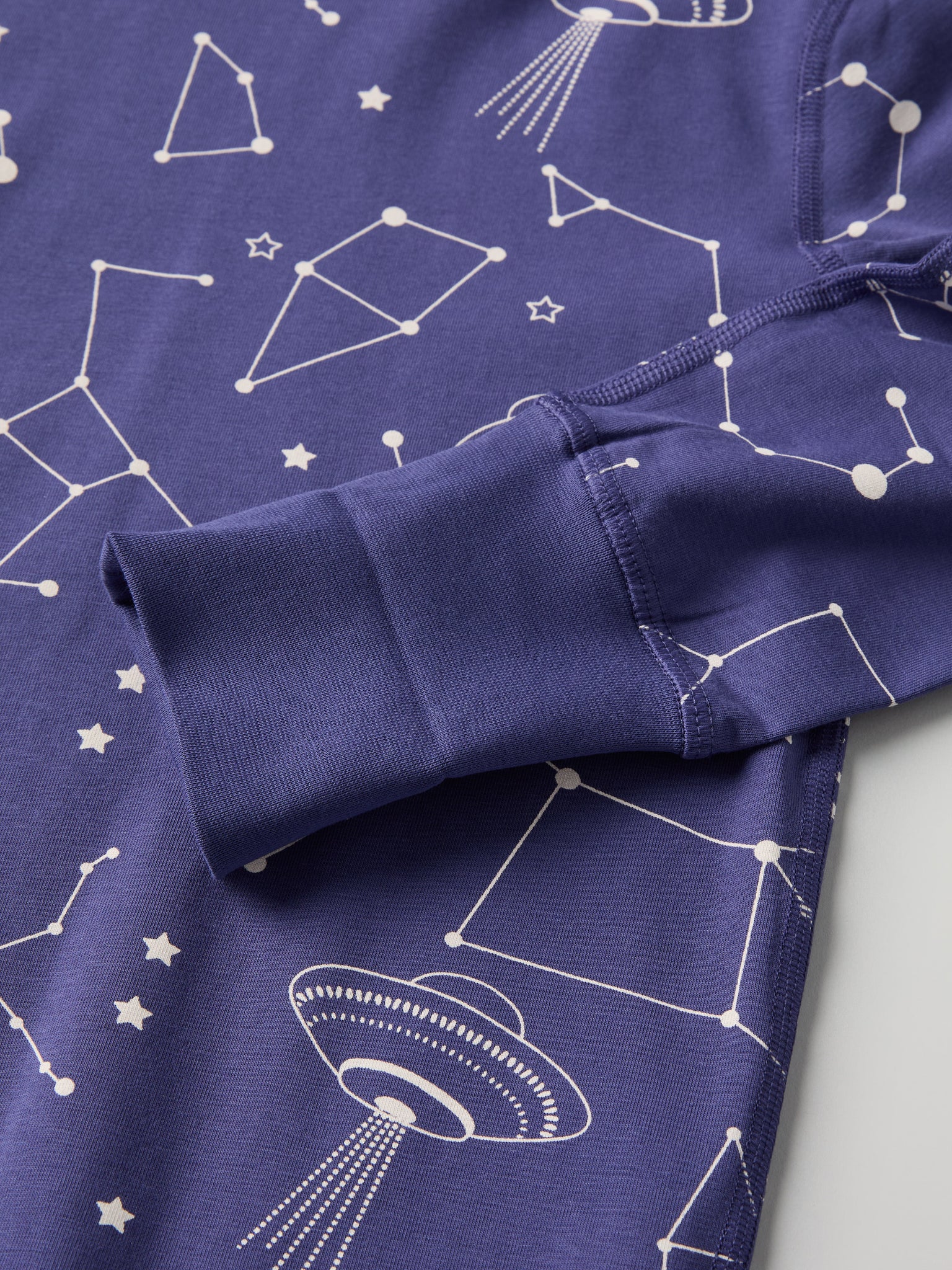 Space Print Kids Pyjamas from Polarn O. Pyret kidswear. Nordic kids clothes made from sustainable sources.