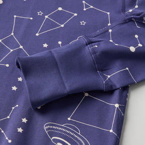 Space Print Kids Pyjamas from Polarn O. Pyret kidswear. Nordic kids clothes made from sustainable sources.