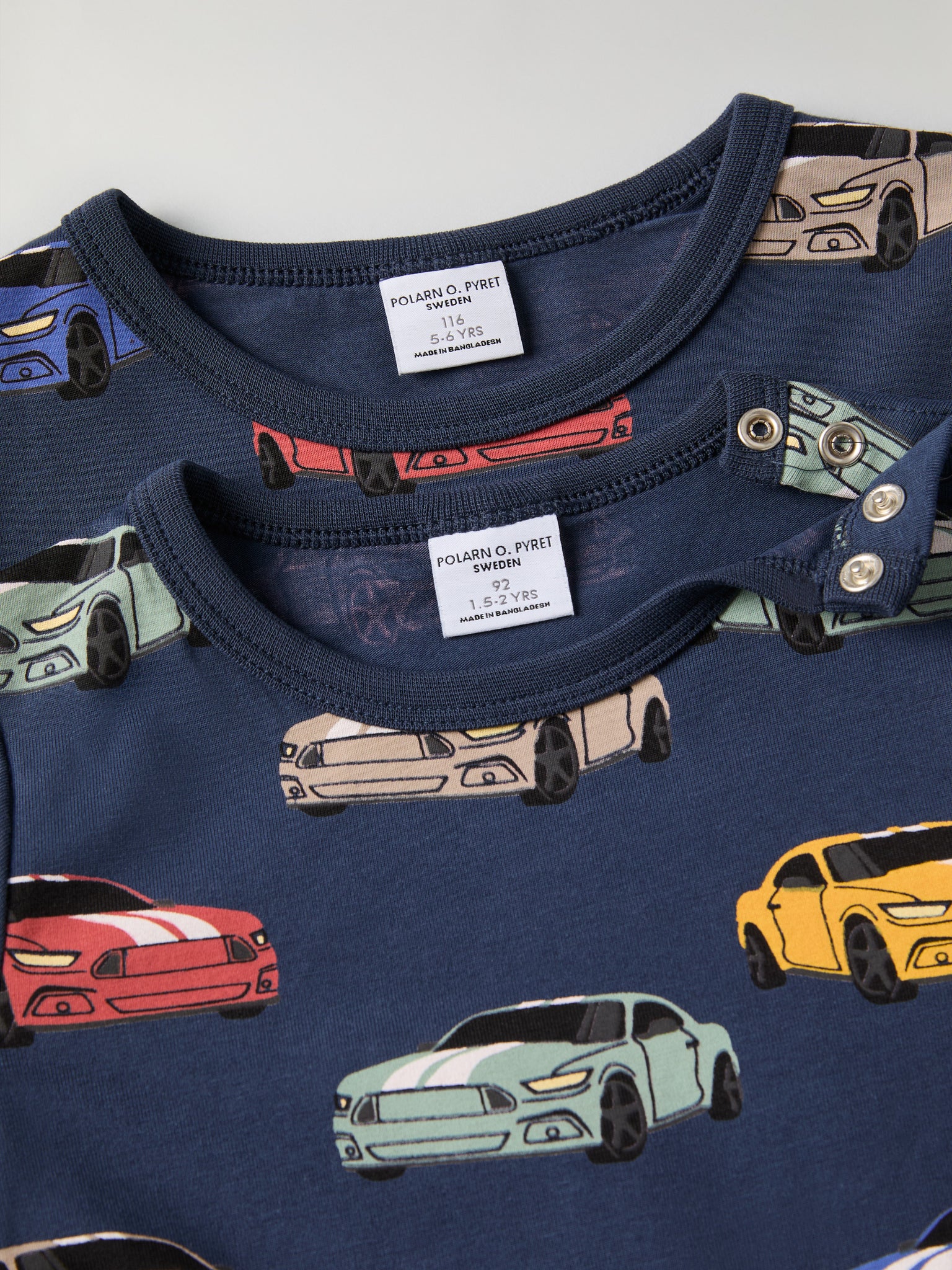 Car Print Kids Top from Polarn O. Pyret kidswear. Ethically produced kids clothing.