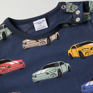 Car Print Kids Top from Polarn O. Pyret kidswear. Ethically produced kids clothing.