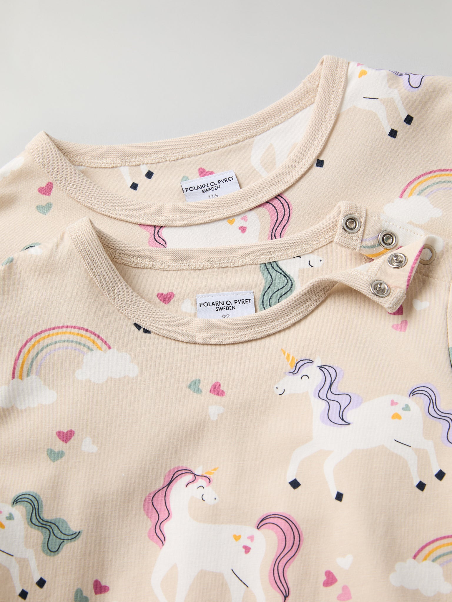 Unicorn Print Kids Top from Polarn O. Pyret kidswear. Nordic kids clothes made from sustainable sources.