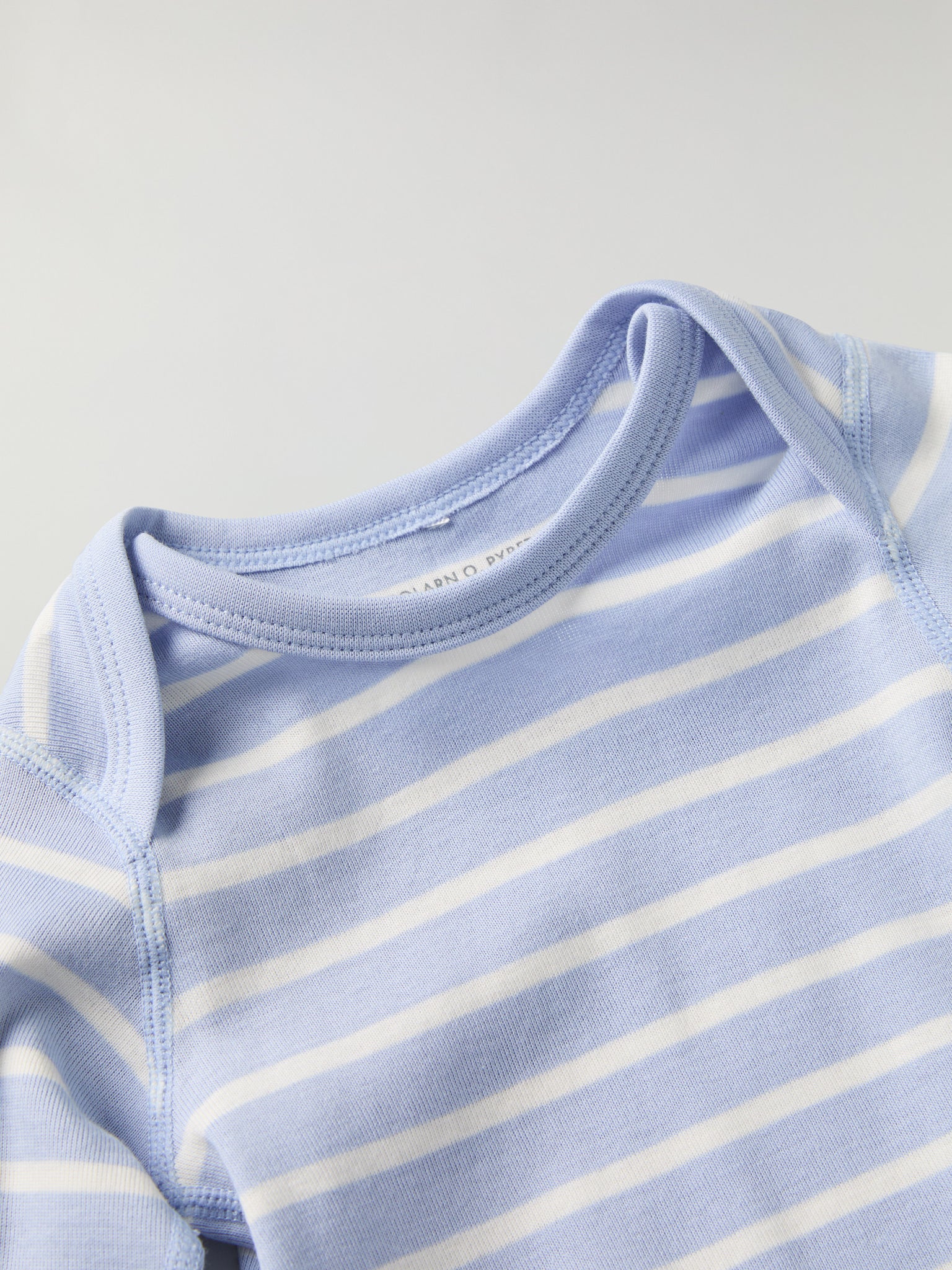 Organic Cotton Striped Baby Bodysuit from the Polarn O. Pyret baby collection. Nordic kids clothes made from sustainable sources.