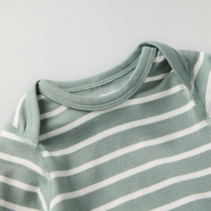 Organic Cotton Striped Baby Bodysuit from the Polarn O. Pyret baby collection. Ethically produced kids clothing.