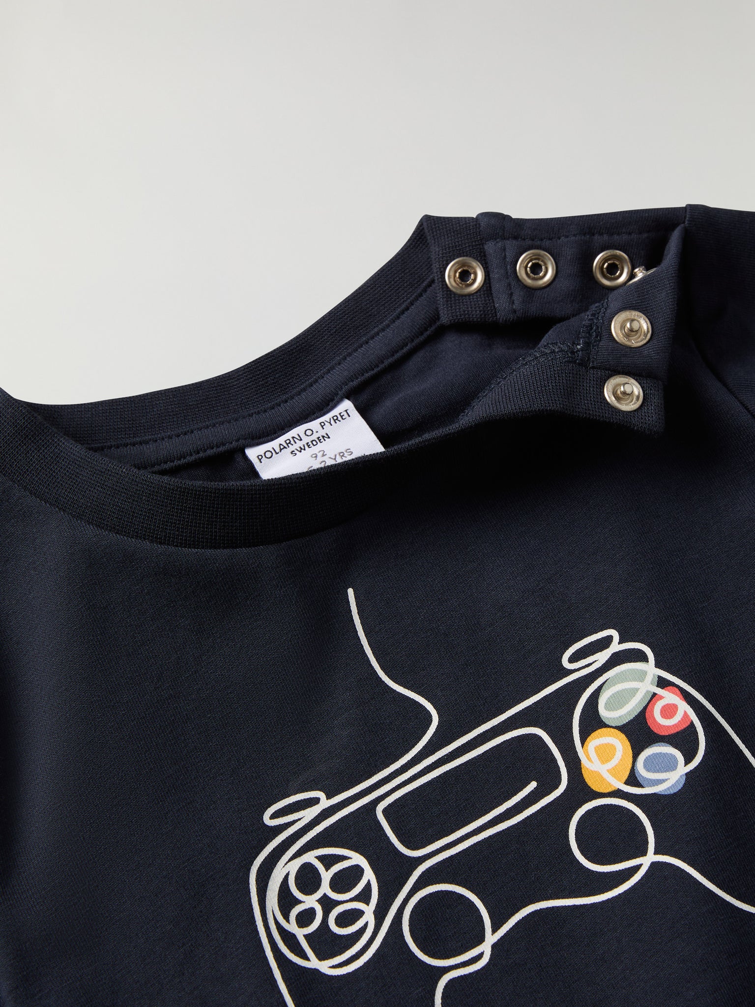 Gamer Print Kids Top from Polarn O. Pyret kidswear. Ethically produced kids clothing.