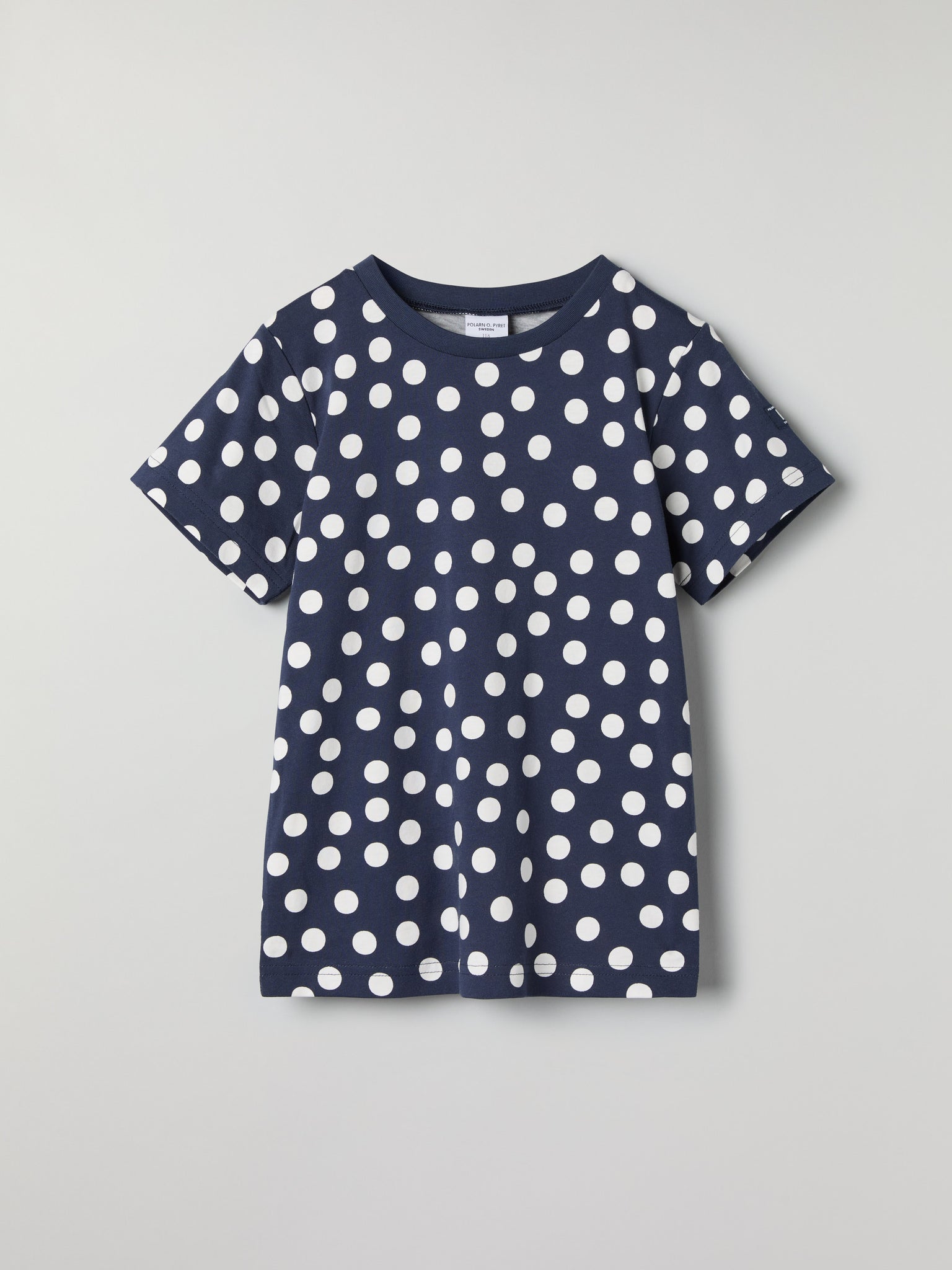 Polka Dot Print Kids T-Shirt from Polarn O. Pyret kidswear. Ethically produced kids clothing.