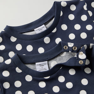 Polka Dot Print Kids T-Shirt from Polarn O. Pyret kidswear. Ethically produced kids clothing.