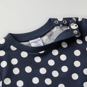 Polka Dot Print Kids T-Shirt from Polarn O. Pyret kidswear. Ethically produced kids clothing.