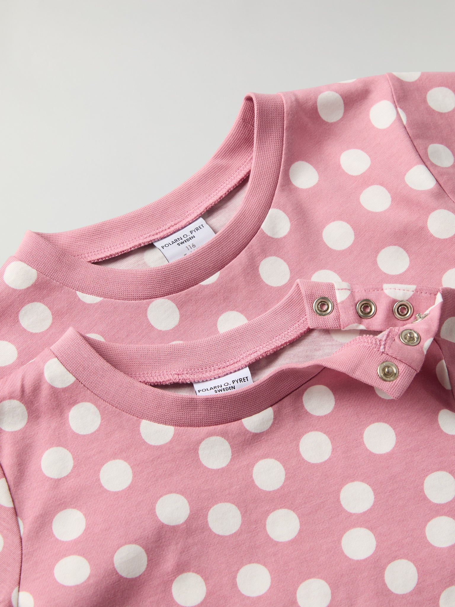 Polka Dot Print Kids T-Shirt from Polarn O. Pyret kidswear. Nordic kids clothes made from sustainable sources.