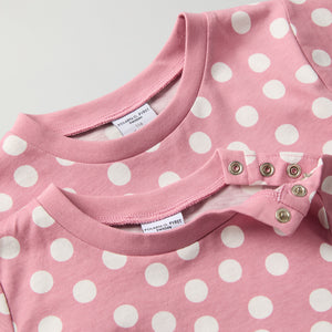 Polka Dot Print Kids T-Shirt from Polarn O. Pyret kidswear. Nordic kids clothes made from sustainable sources.