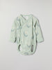 Lily Print Wraparound Babygrow from the Polarn O. Pyret baby collection. Clothes made using sustainably sourced materials.