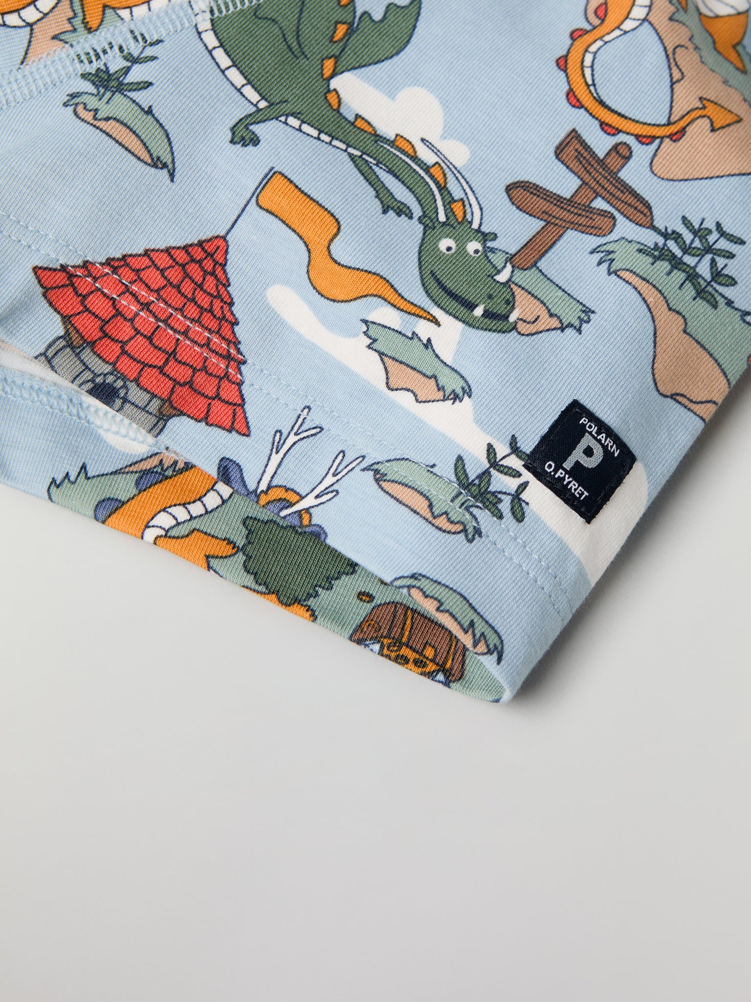 Dragon Print Boys Boxers from Polarn O. Pyret kidswear. Clothes made using sustainably sourced materials.