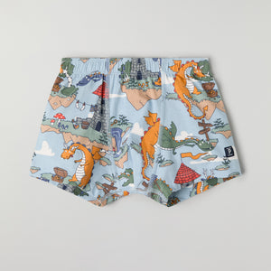 Dragon Print Boys Boxers from Polarn O. Pyret kidswear. Clothes made using sustainably sourced materials.