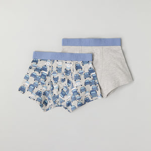 2 Pack Boys Boxers from Polarn O. Pyret kidswear. Ethically produced kids clothing.