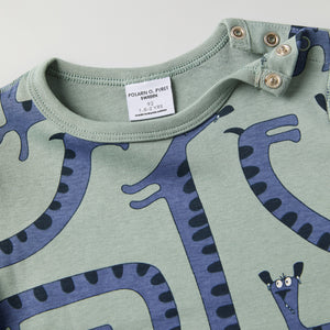 Dog Print Kids Top from Polarn O. Pyret kidswear. Clothes made using sustainably sourced materials.