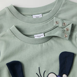 Dog Print Kids Top from Polarn O. Pyret kidswear. Ethically produced kids clothing.