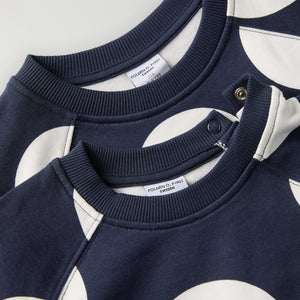 Polka Dot Kids Sweatshirt from Polarn O. Pyret kidswear. Clothes made using sustainably sourced materials.