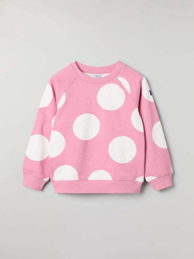 Polka Dot Kids Sweatshirt from Polarn O. Pyret kidswear. Ethically produced kids clothing.