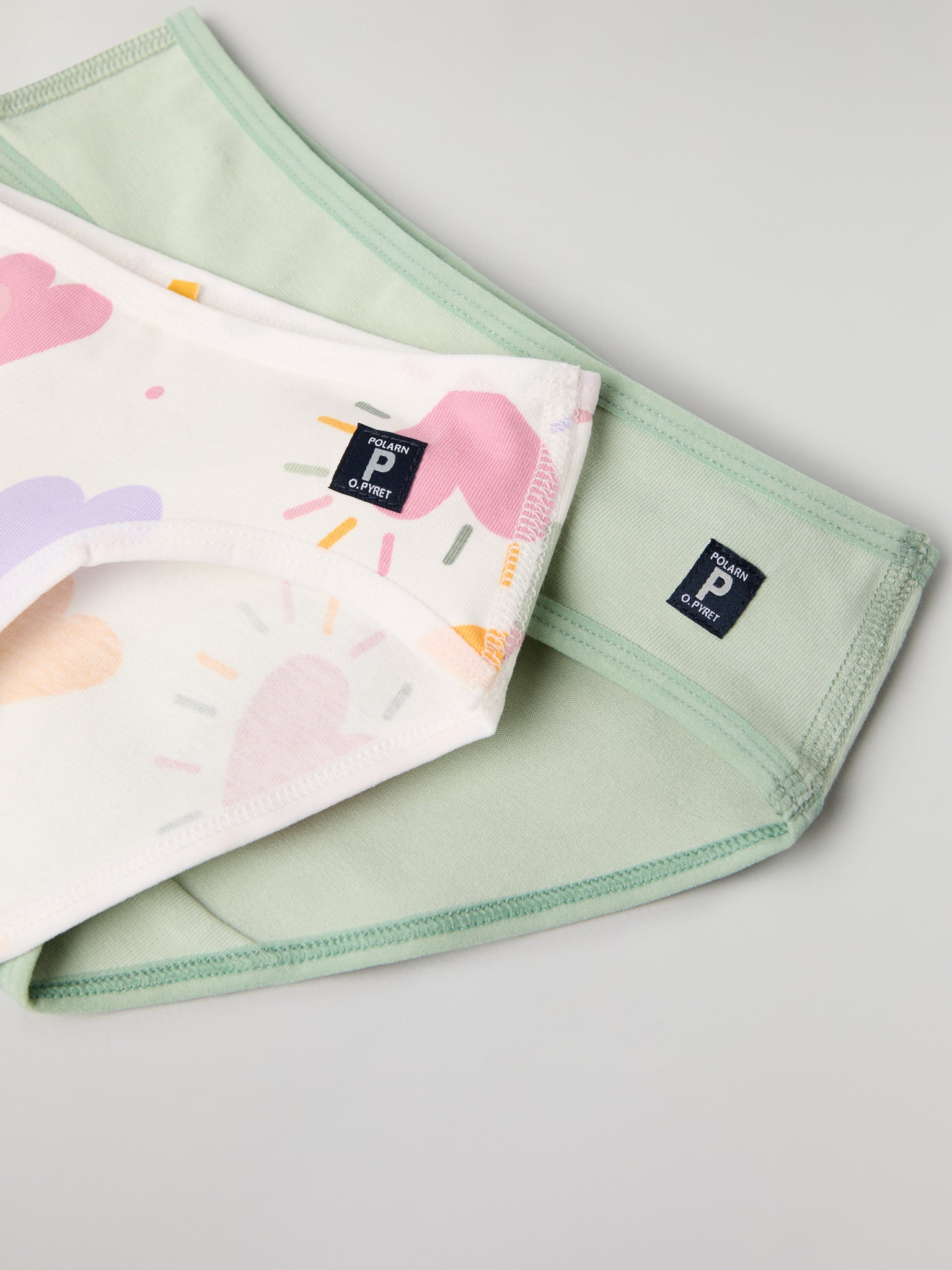 2 Pack Girls Briefs from Polarn O. Pyret kidswear. Ethically produced kids clothing.