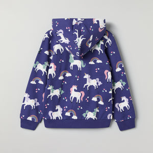 Unicorn Print Kids Hoodie from Polarn O. Pyret kidswear. Nordic kids clothes made from sustainable sources.