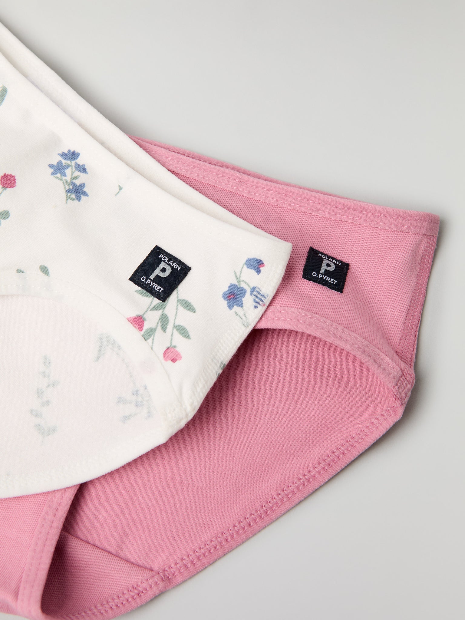 2 Pack Girls Briefs from Polarn O. Pyret kidswear. Clothes made using sustainably sourced materials.