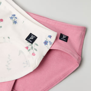 2 Pack Girls Briefs from Polarn O. Pyret kidswear. Clothes made using sustainably sourced materials.