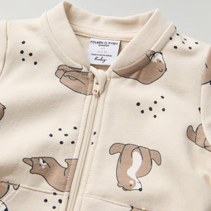 Bear Print Baby Romper from the Polarn O. Pyret baby collection. Nordic kids clothes made from sustainable sources.