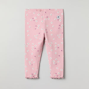 Floral Print Baby Leggings from the Polarn O. Pyret baby collection. Nordic kids clothes made from sustainable sources.