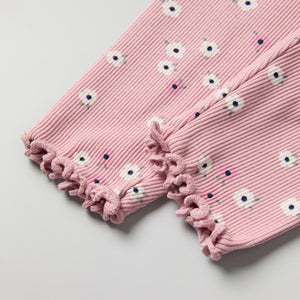 Floral Print Baby Leggings from the Polarn O. Pyret baby collection. Nordic kids clothes made from sustainable sources.