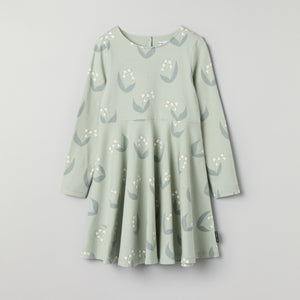 Lily Print Kids Dress from Polarn O. Pyret kidswear. Nordic kids clothes made from sustainable sources.