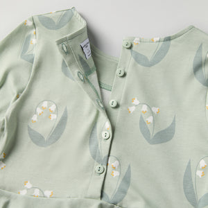 Lily Print Kids Dress from Polarn O. Pyret kidswear. Nordic kids clothes made from sustainable sources.