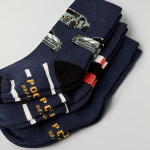 Three Pack Kids Socks from Polarn O. Pyret kidswear. Ethically produced kids clothing.