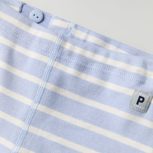 Organic Striped Baby Leggings from the Polarn O. Pyret baby collection. Clothes made using sustainably sourced materials.