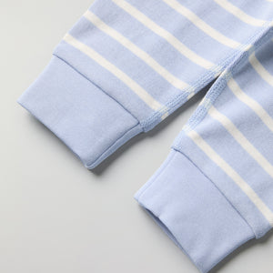 Organic Striped Baby Leggings from the Polarn O. Pyret baby collection. Clothes made using sustainably sourced materials.