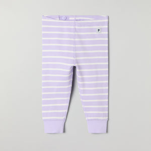 Organic Striped Baby Leggings from the Polarn O. Pyret baby collection. Ethically produced kids clothing.