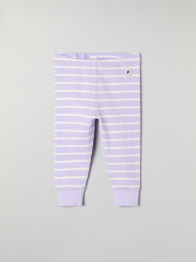 Organic Striped Baby Leggings from the Polarn O. Pyret baby collection. Ethically produced kids clothing.