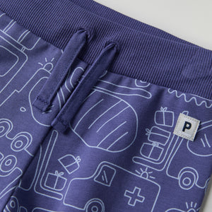 Transport Print Baby Joggers from the Polarn O. Pyret baby collection. Ethically produced kids clothing.