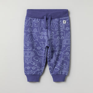 Transport Print Baby Joggers from the Polarn O. Pyret baby collection. Ethically produced kids clothing.