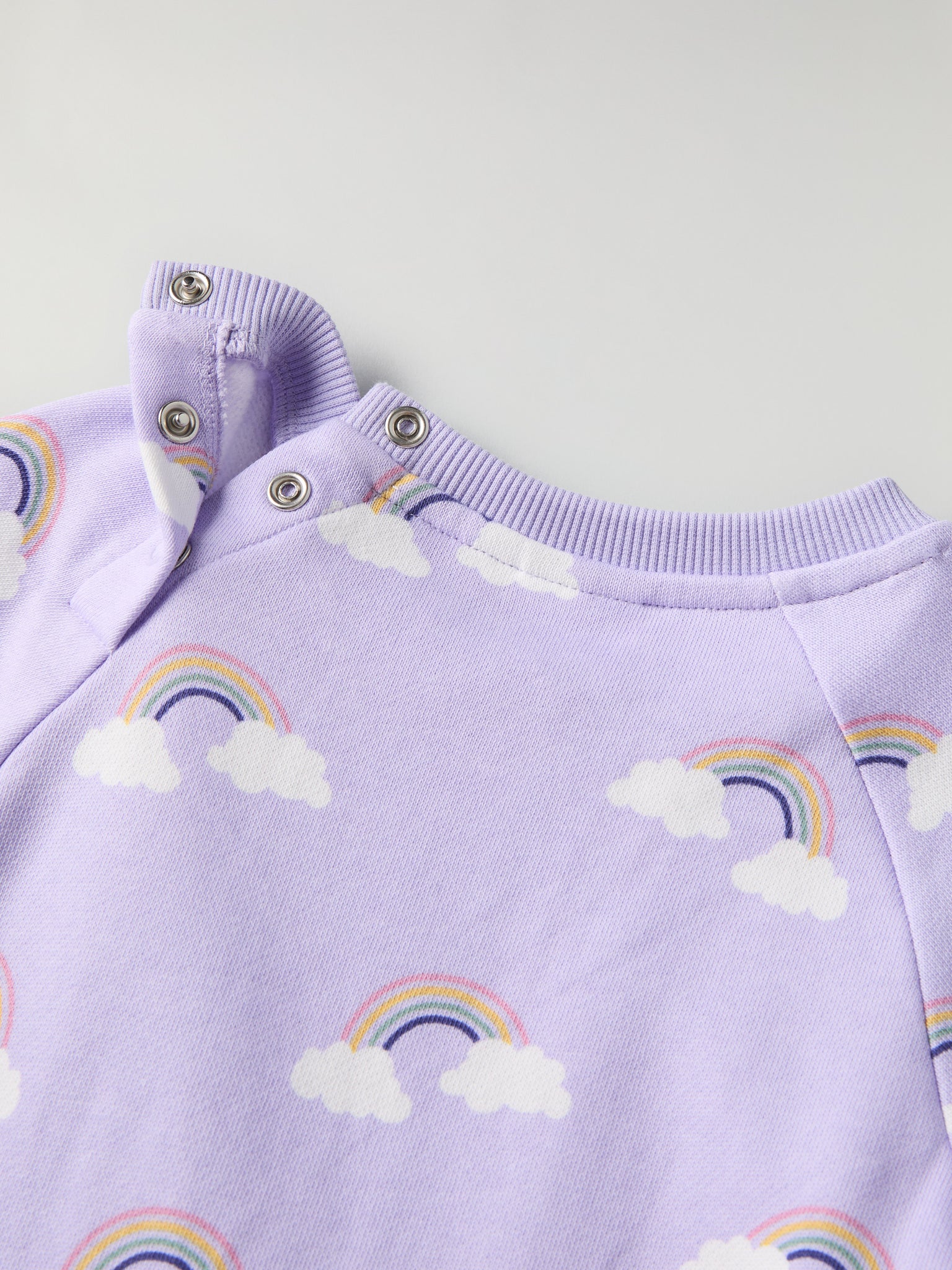 Rainbow Print Kids Sweatshirt Dress from Polarn O. Pyret kidswear. Ethically produced kids clothing.