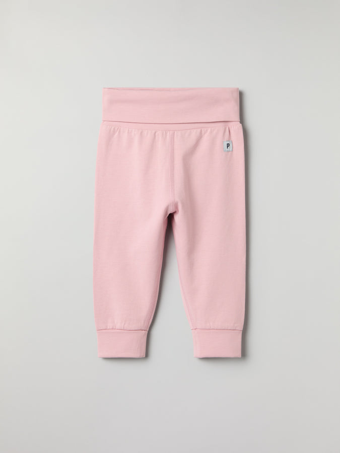 Pink Soft Baby Leggings from the Polarn O. Pyret baby collection. Nordic kids clothes made from sustainable sources.