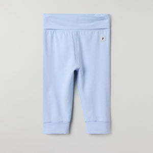 Blue Soft Baby Leggings from the Polarn O. Pyret baby collection. Ethically produced kids clothing.