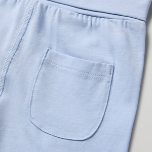 Blue Soft Baby Leggings from the Polarn O. Pyret baby collection. Ethically produced kids clothing.