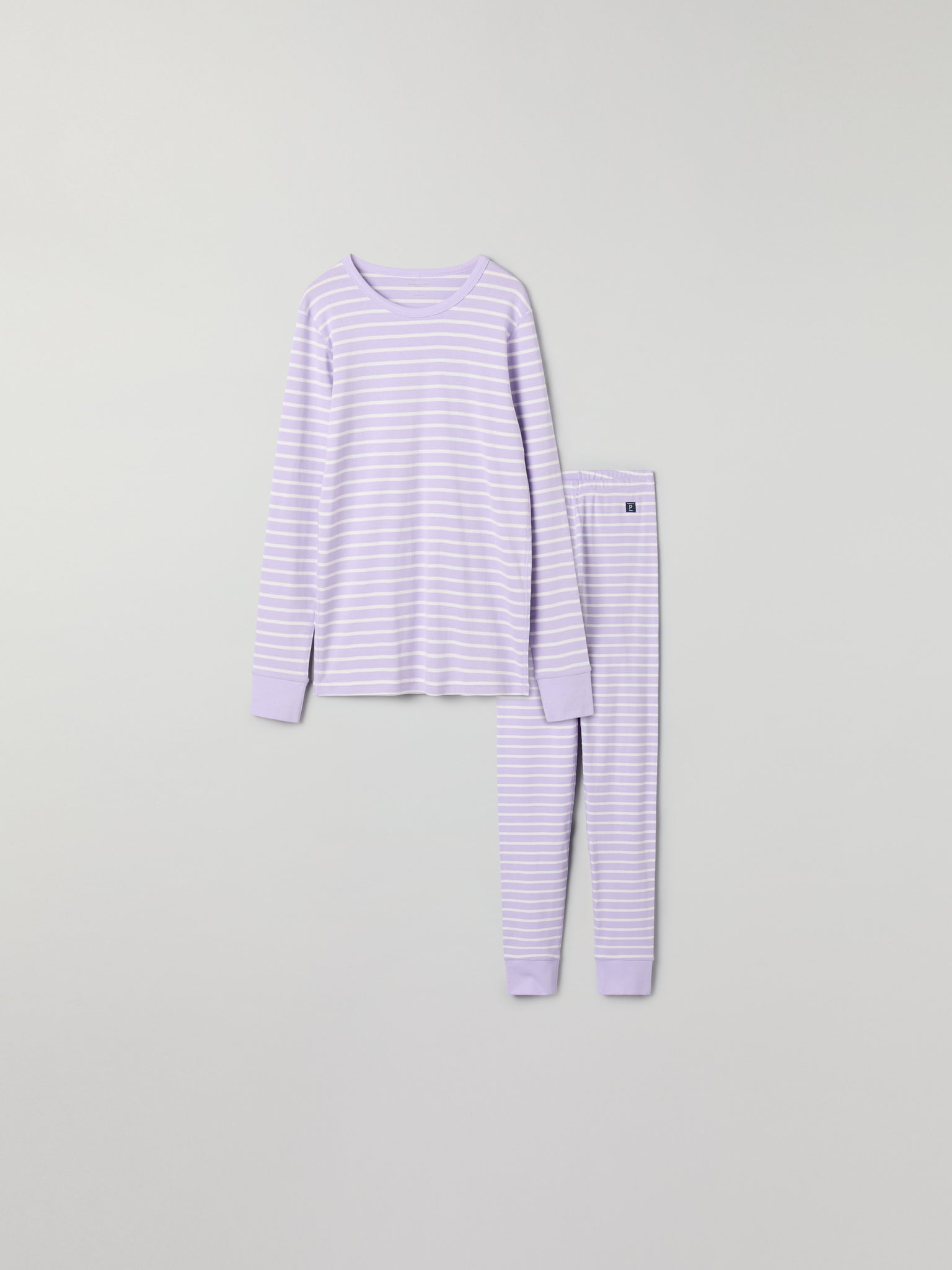 Purple Striped Adult Pyjamas from Polarn O. Pyret kidswear. Nordic kids clothes made from sustainable sources.